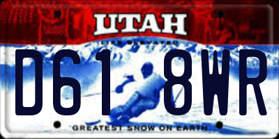 UT license plate D618WR