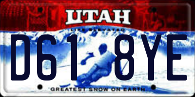 UT license plate D618YE