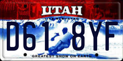 UT license plate D618YF