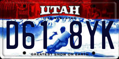 UT license plate D618YK