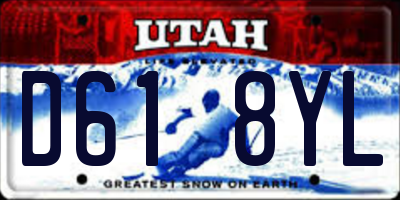 UT license plate D618YL