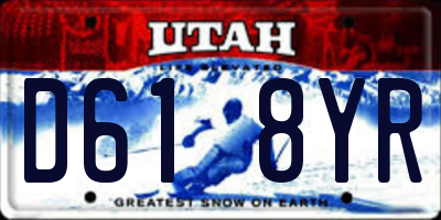 UT license plate D618YR