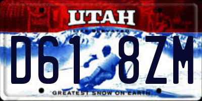 UT license plate D618ZM