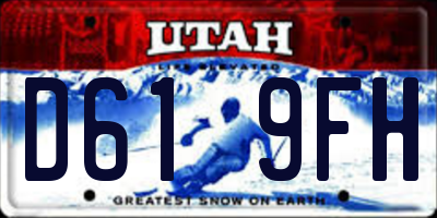 UT license plate D619FH
