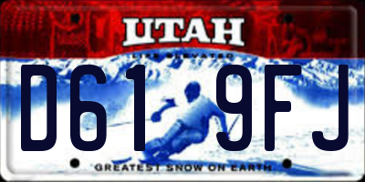 UT license plate D619FJ