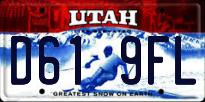UT license plate D619FL