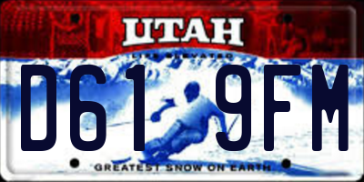 UT license plate D619FM
