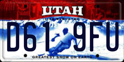 UT license plate D619FU