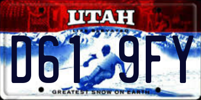 UT license plate D619FY