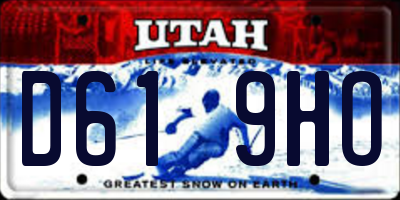 UT license plate D619HO