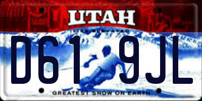 UT license plate D619JL