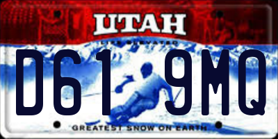 UT license plate D619MQ