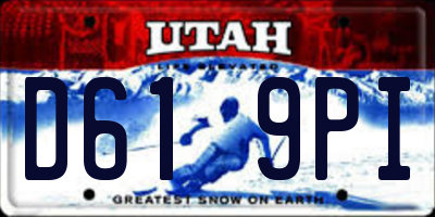 UT license plate D619PI