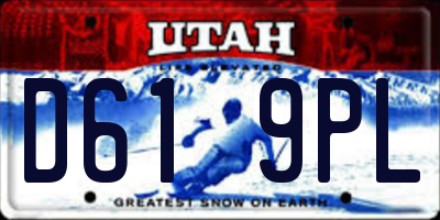 UT license plate D619PL