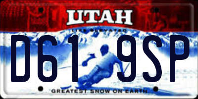 UT license plate D619SP