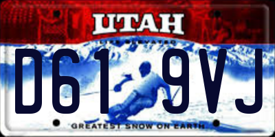 UT license plate D619VJ