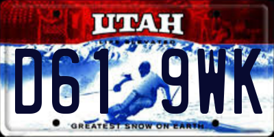 UT license plate D619WK