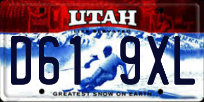 UT license plate D619XL