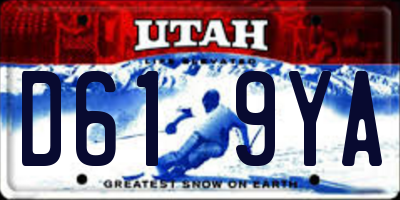 UT license plate D619YA