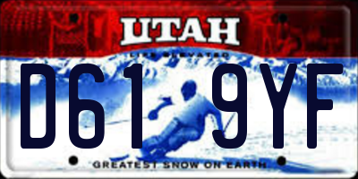 UT license plate D619YF