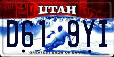 UT license plate D619YI