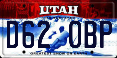 UT license plate D620BP
