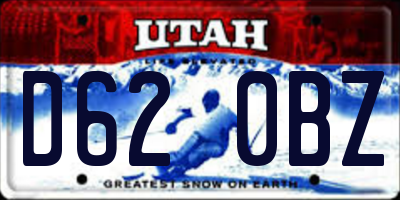 UT license plate D620BZ