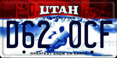 UT license plate D620CF