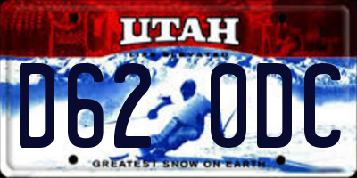 UT license plate D620DC
