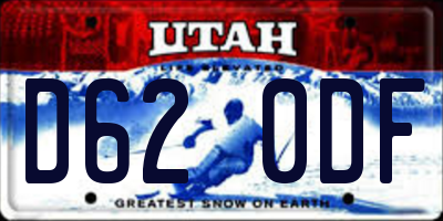 UT license plate D620DF
