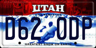 UT license plate D620DP