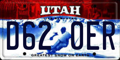 UT license plate D620ER