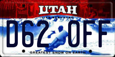 UT license plate D620FF