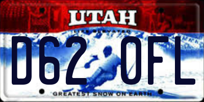 UT license plate D620FL