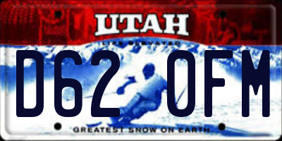 UT license plate D620FM