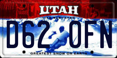 UT license plate D620FN