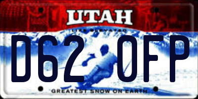 UT license plate D620FP