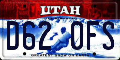 UT license plate D620FS
