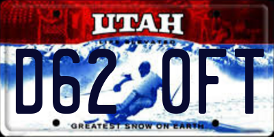 UT license plate D620FT
