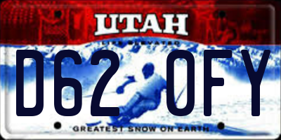 UT license plate D620FY