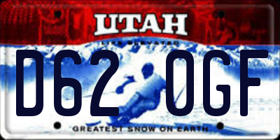 UT license plate D620GF
