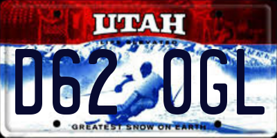 UT license plate D620GL
