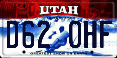 UT license plate D620HF
