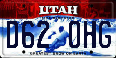 UT license plate D620HG