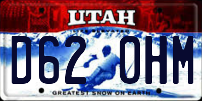 UT license plate D620HM