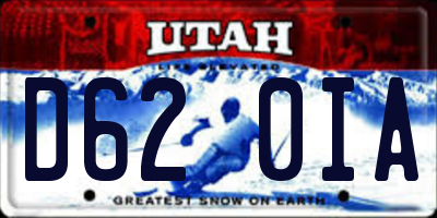 UT license plate D620IA