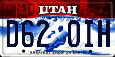 UT license plate D620IH