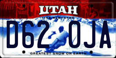 UT license plate D620JA