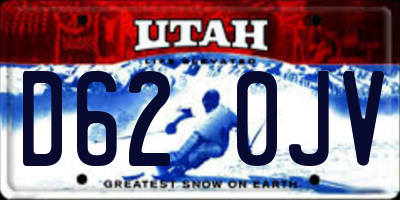UT license plate D620JV