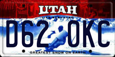UT license plate D620KC